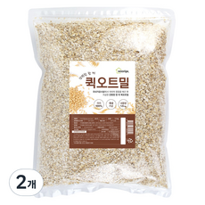 wooriga. 壓製燕麥 快煮燕麥片, 1.5kg, 2個