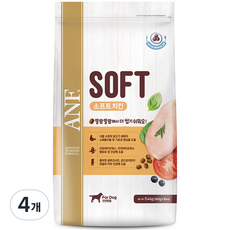 ANF 전연령용 독 소프트사료, 닭, 5.4kg, 4개