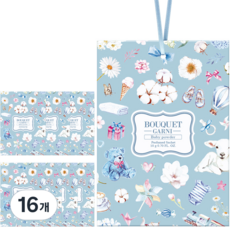 부케가르니 퍼퓸드 샤쉐 옷장방향제 본품, 10g, 16개, 베이비파우더