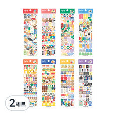 wannathis Ommijijomi密封貼紙 10-17 8種組, 混色, 2組