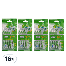 드위트리 MAX SPEED 3 일회용 면도기 그린, 5개입, 16개