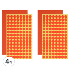 Bluemato 貼紙1 圓形 紅色 70p, 4個