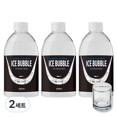 冰泡泡 刮鬍刀清潔劑 清潔液 PA型 500ml x 3入 + 清洗用玻璃杯, 單一商品, 單一顏色, 2套