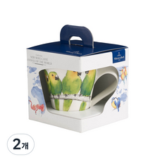 빌레로이앤보흐 뉴웨이브카페 잉꼬 머그 300ml, 혼합색상, 2개