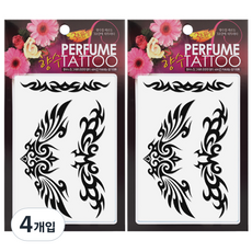 好夢3秒香水紋身貼, 13幸運之翼（黑色）, 4入