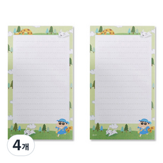 플라잉웨일즈 짱구는못말려 메모지, 숲속유치원, 1개입, 4개