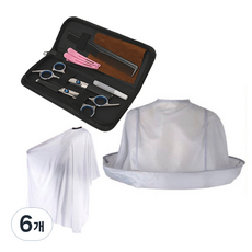 Daily Friends 家用美髮剪 + 斗篷 + 理髮圍布組合, 6個, 混合顏色