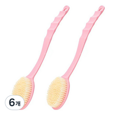 언헤브 심플 샤워 바디 브러쉬 ONE SIZE, 02 핑크, 1개입, 6개