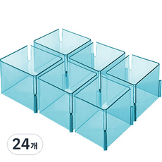 정리박사 수납 정리 칸막이 A타입, 블루, 24개