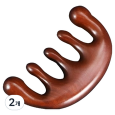 Caroling 原木頭皮刮痧按摩器, 2個, 單一顏色