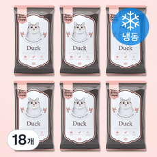 토빈즈챱 전연령 고양이 화식사료, 오리, 50g, 18개