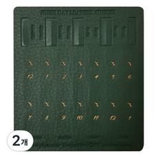 플레픽 프레시데이 레더 인덱스 스티커, 딥 그린, 2개