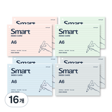 theopenhouse Smart A6索引卡 23-5648, 隨機出貨, 16個