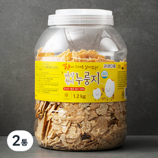 자연다움 쌀눈이 살아있는 국내산 바삭 현미누룽지, 1.2kg, 2통