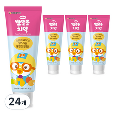 뽀로로 저불소 치약 혼합과일향, 90g, 24개
