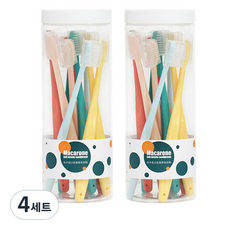 더벨라 마카롱 휴대 여행용 칫솔 5종 x 2p + 보관통 커버 세트, 4세트, 5개입