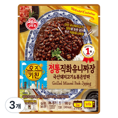 오즈키친 정통직화 유니짜장, 180g, 3개
