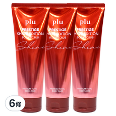 plu 璀璨亮澤身體香氛磨砂膏 Set, 180g x 3入, 適用於所有膚質, 6條