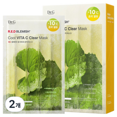 닥터지 레드 블레미쉬 쿨 비타C 흔적 마스크, 10개입, 2개