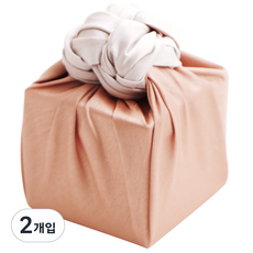 春天91 101 絲綢雙層包袱巾 50 x 50 cm, 象牙白 + 裸膚色, 2入