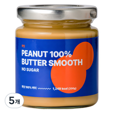 라잇 100% 땅콩버터 스무스, 200g, 5개