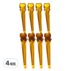 철미용 핀 소 4p, 노랑, 4세트