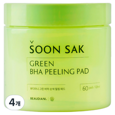 BEAUDIANI Green純淨棉片 125ml, 60枚入, 4個