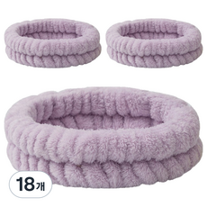 Nalli Sisters 簡約洗臉髮帶, 18個, 26 紫色 三線