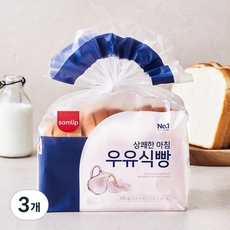 삼립 상쾌한 아침 우유식빵, 300g, 3개