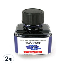 제이허빈 만년필 칼라잉크 30ml, 블뤼누이/다크블루 19, 2개