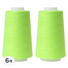 Sewing by Hand 40支2股縫紉線, 6個, 28 螢光黃綠色