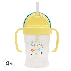 피프베이비 역류방지 빨대컵 200 ml, 민트블루, 4개, 200ml