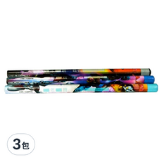 ULTRAMAN 超人力霸王 雅克 大三角鉛筆3件組 2B, 3包, 混和顏色