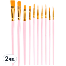 Dasababa塑膠手柄刷具 粉紅色 10種組, 2組