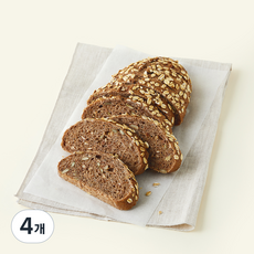 브로드카세 발효종 통밀 잡곡빵, 360g, 4개, 1개입