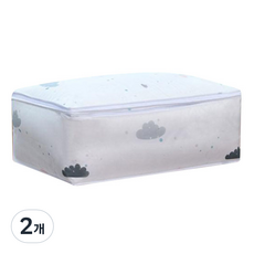 Market Emotion EVA 圖案衣服羽絨被收納袋 L, 雲朵款, 2個