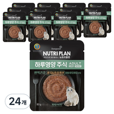 동원뉴트리플랜 어덜트 고양이 하루영양 주식파우치 흰살생선, 80g, 24개