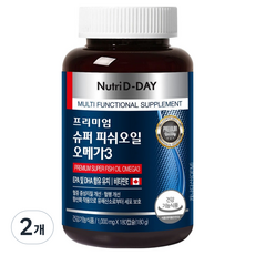 뉴트리디데이 프리미엄 슈퍼 피쉬오일 오메가3 180g, 2개, 180정