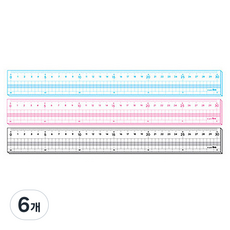 아이비스 1500 30cm 컬러방안자 SP 랜덤 발송, 6개