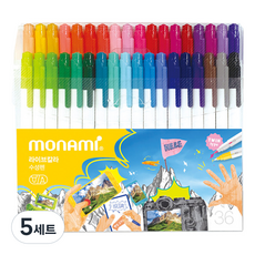 monAmi Live Color雙頭型簽字筆 36色, 混合顏色, 180個