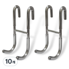 nOVA LIVING 強力不鏽鋼浴室掛鉤, 銀色, 10個