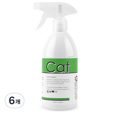 플로랩 프랑스 원료 고양이 탈취제 레몬그라스향, 500ml, 6개