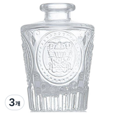 썸즈마인 공병 모던 디퓨저 용기, 투명, 130ml, 3개
