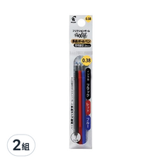 PILOT 百樂 按鍵魔擦筆芯 #LFBTRF-30UF3-C 0.38mm 3支, 黑藍紅, 6支