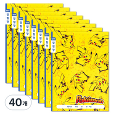 포켓몬 넓은칸 알림장 초등노트, 혼합색상, 40개