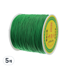 나일론 매듭실 실팔찌 만들기 0.8mm, Green, 5개