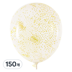 컨페티풍선 30cm, 구슬 옐로우, 150개