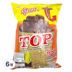 파이분 탑업 콘 스낵 초코 플레이버, 75g, 6개
