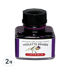 제이허빈 만년필 칼라잉크 30ml, 바이올렛팬지/퍼플블루 77, 2개