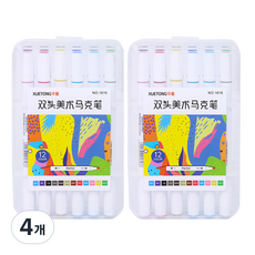 동아PMS 트윈 사인펜 마카 12색, 혼합색상, 4개